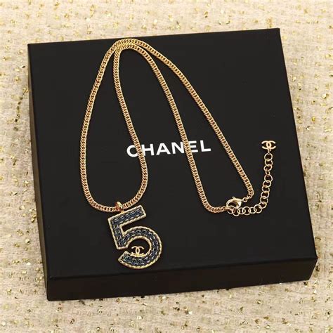 chanel 5 necklace|number 5 necklace charm.